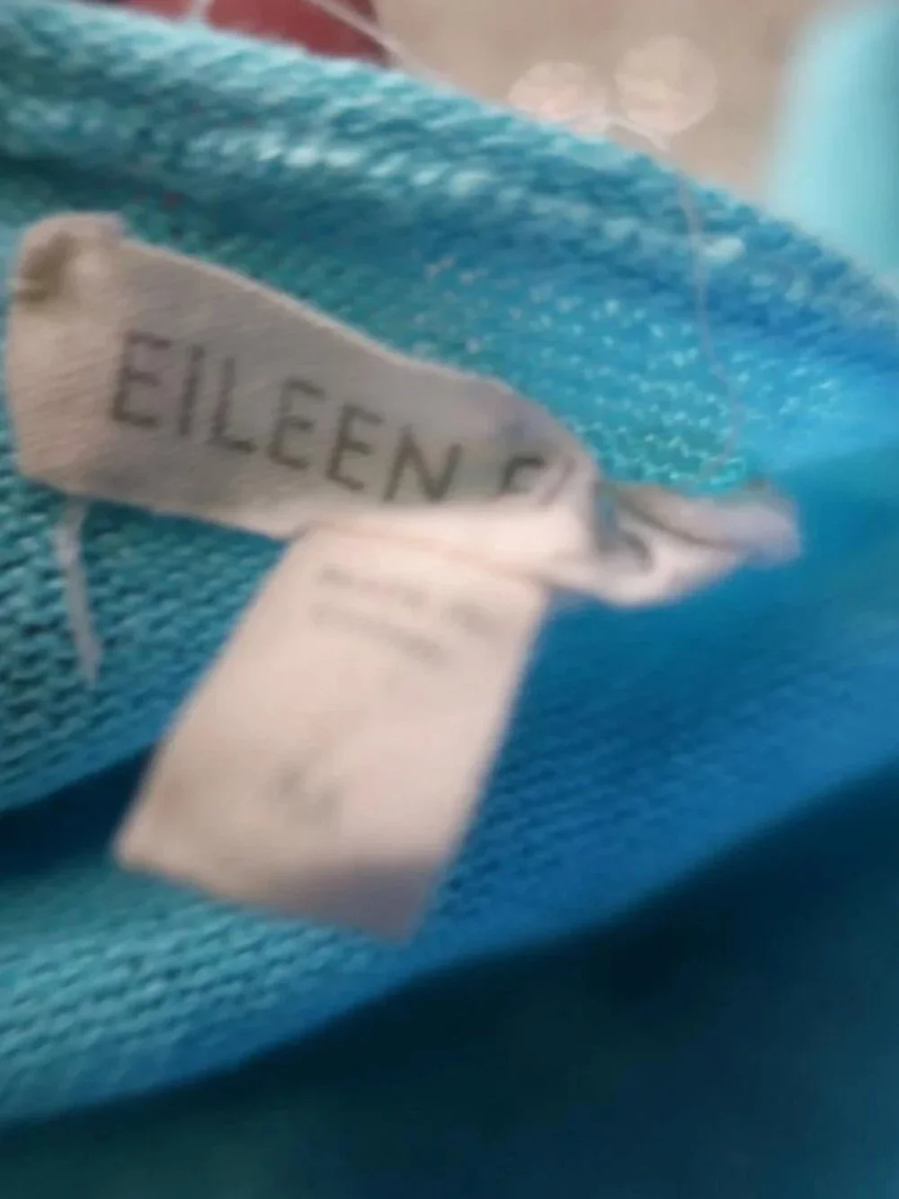 Women Eileen Fisher 100% Linen Turquoise Short Sleeve Sweater M - Picture 5 of 5